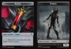 Blood (0021) // Zombie (0010) Double-Sided Token - Foil